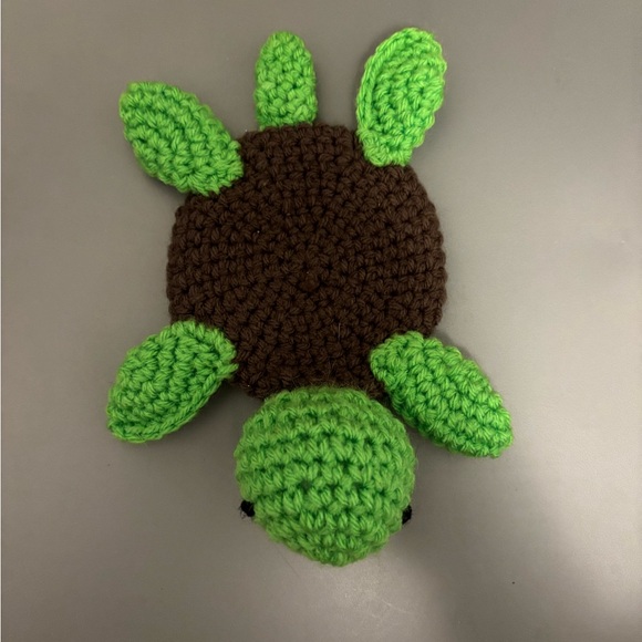 🍂SALE Handmade Crochet Turtle Coaster - Picture 1 of 4